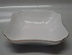 1275-708 Vegetable bowl 21 x 21 cmTradition: Royal Copenhagen 1275 White Half Lace with gold rim