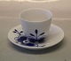 Blue Fluted MEGA Danish Porcelain 057-1 Espresso cup 5.5 x 6 cm & saucer 11.2 cm 055-1 - Mocha 9 cl. Mega Blue