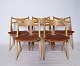 Et sæt af 5 Savbuk stole, model CH29, af Hans J. Wegner og Carl Hansen & Søn.5000m2 udstilling.