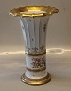 Royal Copenhagen RC 8569 Hetsch Vase 26.5 cm Saxon Flower or Henriette decoration with gold
