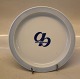 883 Fad, glat 16 cm Aktivbanken AB Logo Bing & Grøndahl  Blå tone eller musling Hotelporcelæn med Logo