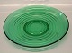 Broksø, Holmegaard presset glas 1938-1941, designet af Jacob E Bang Grønt fad 29 cm