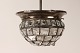 Gl. loftslampemed glas flusser
