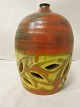 Lampeskærm/lampe af stentøj, retroMeget stemningsfuld med de orange, brune og gule nuancerH: 25cmBemærk: Lille afslag (se foto)