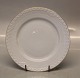 Royal Copenhagen 1275 Tradition hvidt halvblonde med guldkant 1275-574 Kagetallerken 17 cm