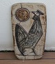 Royal Copenhagen Art Pottery RC Relief Cock and the Morning Sun 66 x 38 cm JM Joergen Mogensen