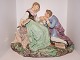 Ekstra stor Royal Copenhagen overglasur figurForelsket rokokopar