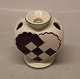 The fifth colour purple Aluminia Copenhagen FaienceHeart Vase Lila 2231 Design Hans Henrik Hansen 1940