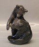 Royal Copenhagen 0366-1233 RC Two bear cubs playing (ER) 22 cm 1233 brown version 1901