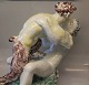 B&G  "Kysset" Bing & Grøndahl Jean René Gauguin: "Silen" - Bacchus Vingud kysser nøgen kvinde i vingaarden