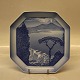 Bing and Grondahl Alphabet City Plate N - for Neapel? i Italy  Copenhagen City hall Octagon  19.5 cm