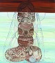 "Totem Aurapik" Olie maleri på lærred, købt hos Galleri Christine Wilson, uden ramme.