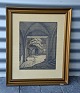 Peter MøllerGårdmotivRadering50,5x41,5 cm