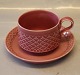 PALET - Pink - Rosa 305 Kaffekop og underkop 7,5 cm 1,5 dl Bing & Grøndahl  Cordial Quistgaard for B&G / Nissen Kronjyden Stoneware