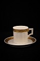 Small coffee cup / Espresso cup in Gold Fan from Royal Copenhagen.Cup Dia.:6cm.