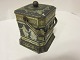 Biscuit-box/Can, made of metal, with a lid and a handle4-/8-edged canH: 16,5cmW: 12cmCondition good compared with the age