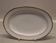 018 Dish 24,5 x 17 cm (318)	 B&G Minuet White form, saw tooth gold rim, form 601
