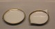 Individual Butter pad 030 & 200 B&G Minuet White form, saw tooth gold rim, form 601