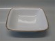 229 Salad bowl, square (medium) 20 x 20 cm B&G Minuet White form, saw tooth gold rim, form 601