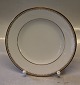 028 a Kagetallerken 15,5 cm (306) B&G Menuet: Hvidt porcelæn, takket guldkant, hvid, form 601 Bing & Grøndahl