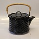 656 Tea pot 1.6 l / 3 pints Palet Cordial Black  Nissen Kronjyden B&G Quistgaard  Stoneware