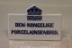 Kongelig Dansk Bordskilt forhandler 6.5 x 9.2 cm Den Kongelige Porcelainsfabrik med krone