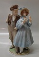 Royal Copenhagen figurine 1783 RC  Hans & Trine Chr. T 1916 22 cm ( 8.5")  Over glaze decorated