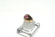 Gold ring with red stone 14 carat goldSize 55