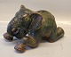 Royal Copenhagen Art Pottery Unique Laying Elephant Cup 19 x 31 x 19 cm Karl Larsen