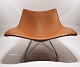 Stingray gyngestol, model 3510, i cognac farvet læder af Thomas Pedersen og Fredericia Furniture.5000m2 udstilling.