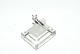Ladies ring 9 carat white gold with brilliantSize 55