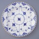 Royal Copenhagen, musselmalet helblonde med guldkant; Dyb tallerken af porcelæn #1170