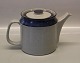 Christine Blue and Grey  Stoneware Danish Art Pottery Knabstrup Cofee Pot 