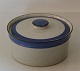 Lidded vegetable dish - tureen 10 x 16 cm Christine Blue and Grey  Stoneware Danish Art Pottery Knabstrup 