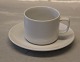 Hvidpot 6237 Kop 6 x 8 cm og underskål 14.8 cm Kongelig Dansk porcelæn  Design Grethe Meyer 