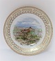 Royal Copenhagen. Fauna Danica. Jagtstel. Middags tallerken. Model # 240A - 3549. Diameter 25 cm. (1 sortering). Limosa limosa