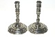 Candlestick set, in three-towered silver with a nice pattern. Stylish.Height 16.5 cm