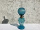 Oil lampBlue glass with floral motif* 625kr