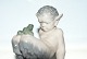Royal Copenhagen Figur af Pan (faun) med Frø.