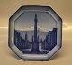 Bing and Grondahl Alphabet City Plate  I - for Innsbruck in Austria Ove LarsenOctagon