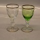 Seagull  Lyngby Glass - stemware with gold and gulls White Wine Green and clear