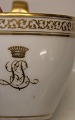 Royal Copenhagen Antique High Handle Cup SP Monogram : 9 x 9.50 cm & saucer 17 cm ca 1790-1850