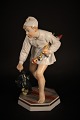 Sjælden Bing & Grøndahl porcelæns figur i overglasur af Jens Jacob Bregnø & Hans Tegner."Ole Lukøje" Højde: 23cm.