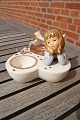 Goebel figurine No 44071, lying girl with angel wings and bird