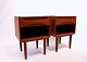 Et sæt sengeborde i teak af dansk design fra 1960erne. 5000m2 udstilling.