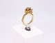 Flora Danica forgyldt 925 sterling sølv ring.5000m2 udstilling.