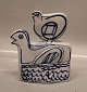 B&G Art Pottery B&G Blue Painted Abstract Porcelain sculpture - Sten Lykke Madseen 23 x 19 cm