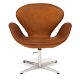 Arne Jacobsen: "Swan Chair". Easy chair with frame of aluminium. Produced by Fritz Hansen