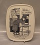 Ceramics Stoneware Danish Art Pottery Knabstrup Knapstrup squarre wall plate 27 x 21 cm Storm P. : Må jeg få to førsteklasse til Månen ...
