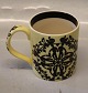 G-2  Mug 9.5 cm, Yellow  Silhuettes - Paper cuts by HC Andersen Royal Copenhagen Aluminia Faience